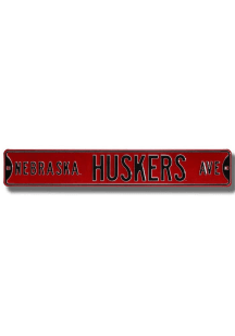 Nebraska Cornhuskers Huskers Ave Sign - Red