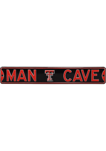 Texas Tech Red Raiders 6x36 Man Cave Street Sign - Black