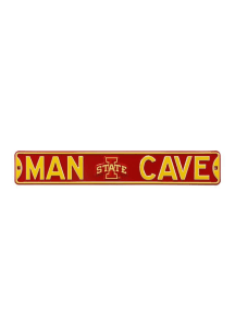 Iowa State Cyclones 6x36 Man Cave Street Sign - Cardinal