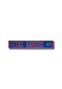 Texas Rangers Blue Street Sign - Red