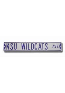 K-State Wildcats Gray Street Sign - Silver
