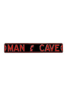 Cincinnati Bearcats 6x36 Man Cave Street Sign - Red