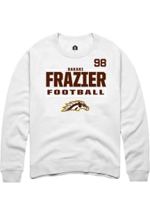 Dakari Frazier Western Michigan Broncos Mens White Football NIL Stacked Box Player Crew