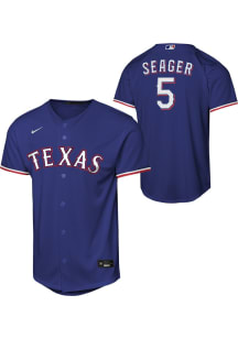 Corey Seager  Nike Texas Rangers Youth Blue Alt 2 Baseline Jersey