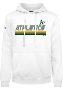 Levelwear Oakland Athletics Mens White Podium Breaker Long Sleeve Hoodie