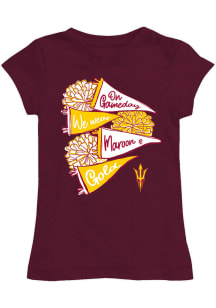 Vive La Fete Arizona State Sun Devils Girls Maroon Lexie Short Sleeve Tee