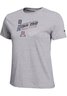 Champion Arizona Wildcats Womens Grey MBB Final Four 2026 Core Short Sleeve T-Shirt
