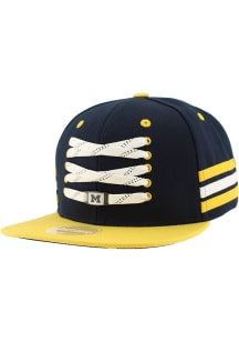 Zephyr Michigan Wolverines Navy Blue Lacer Snapback Mens Snapback Hat