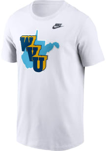 Nike West Virginia Mountaineers White 1965 Throwback Short Sleeve T Shirt
