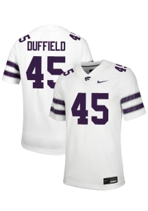 Jaxson Duffield  Nike K-State Wildcats White NIL Name And Number Football Jersey