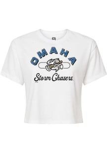 Summit Sportswear Omaha Storm Chasers White Vintage Arch Script Short Sleeve T Shirt