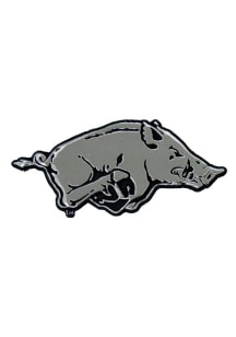 Arkansas Razorbacks Chrome Car Emblem - Silver