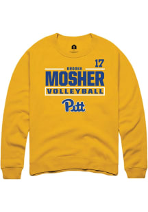 Brooke Mosher Pitt Panthers Mens Gold NIL Stacked Box Player Crew