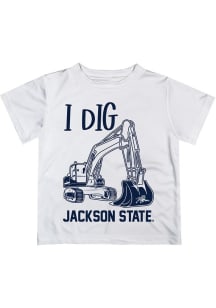 Vive La Fete Jackson State Tigers Toddler White Excavator Short Sleeve T-Shirt