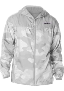 Columbia Illinois Fighting Illini Mens Grey Heat Seal Camo Flash Challenger Light Weight Jacket