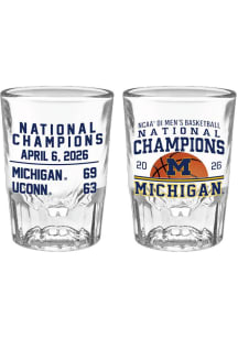 Michigan Wolverines 2oz 2026 NCAA MBB Nat Champ Scoreboard Shot Glass