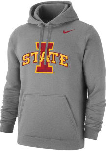 Nike Iowa State Cyclones Mens Grey Primary Logo Long Sleeve Hoodie