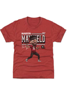 Baker Mayfield Tampa Bay Buccaneers Youth Red Cartoon Player Player Tee