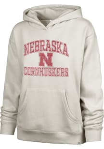 47 Nebraska Cornhuskers Womens Ivory Clarity Hooded Sweatshirt