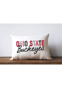 Ohio State Buckeyes Team Name Pillow Throw Pillow - Red