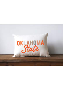 Oklahoma State Cowboys Plain Name Throw Pillow Throw Pillow - Orange