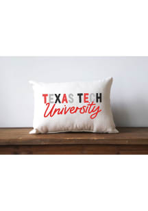 Texas Tech Red Raiders Plain Name Throw Pillow Throw Pillow - Red