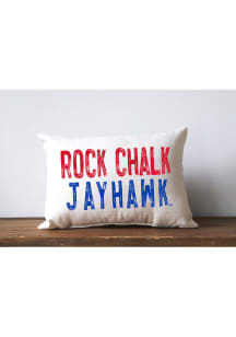 Kansas Jayhawks Plain Slogan Throw Pillow Throw Pillow - Blue