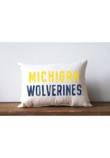Michigan Wolverines Team Name Throw Throw Pillow - Blue