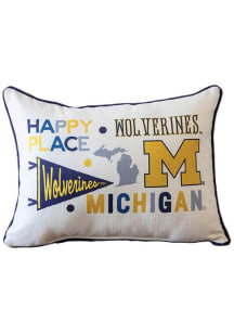Michigan Wolverines 16x22 Cluster Throw Pillow - White