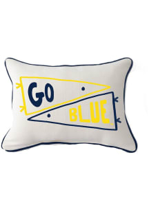 Michigan Wolverines 16x22 Double Pennant Throw Pillow - White