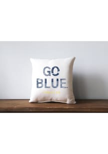 Michigan Wolverines Team Slogan Throw Throw Pillow - Blue