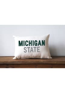 Michigan State Spartans Plain Name Throw Throw Pillow - Green