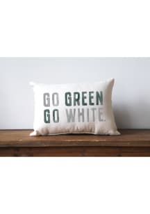 Michigan State Spartans Plain Slogan Throw Throw Pillow - Green