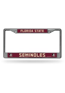Florida State Seminoles Decal Chrome License Plate Frame - Silver