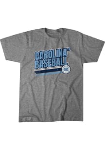 BreakingT North Carolina Tar Heels Grey Retro Baseball Short Sleeve Fashion T Shirt