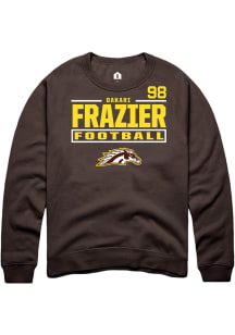 Dakari Frazier Western Michigan Broncos Mens Brown Football NIL Stacked Box Player Crew