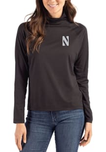 Cutter and Buck Northwestern Wildcats Womens Purple Coastline Eco Funnel Neck Crew Sweatshirt