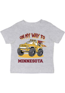 Vive La Fete Minnesota Golden Gophers Infant On My Way Short Sleeve T-Shirt Grey