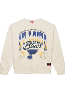 Mitchell and Ness St Louis Blues Womens White Star Player Crew Sweatshirt