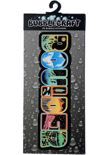 Boulder Illustrated Letters Bubble Stickers - Black