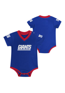 New York Giants Baby Blue Team Runner Short Sleeve One Piece
