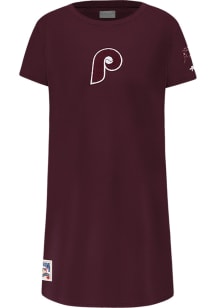 Pro Standard Philadelphia Phillies Girls Maroon Classic Essentials Short Sleeve Dress
