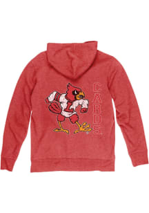 Blue 84 Louisville Cardinals Mens Red Front Back Laguna Long Sleeve Full Zip Jacket