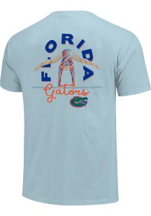 Florida Gators Womens Light Blue Bar Stunt Short Sleeve T-Shirt