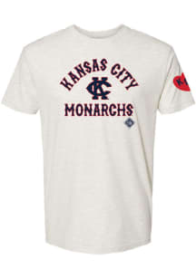 Summit Sportswear Kansas City Monarchs Oatmeal Number 1 Graphic Short Sleeve Fashion T Shirt