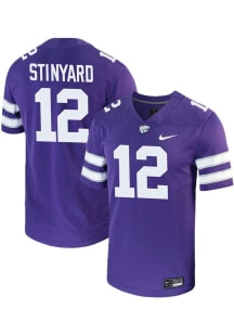 Serious Stinyard  Nike K-State Wildcats Purple Football NIL Game Football Jersey