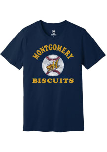 Summit Sportswear Montgomery Biscuits Navy Blue Soft Arch Short Sleeve T Shirt