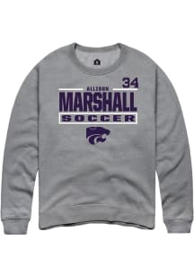Allison Marshall K-State Wildcats Mens Graphite NIL Stacked Box Player Crew