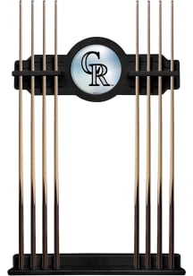 Colorado Rockies Solid Wood Cue Rack Pool Table