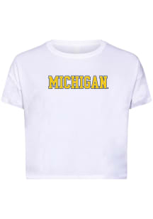 lululemon Michigan Wolverines Womens White Cates Short Sleeve T-Shirt